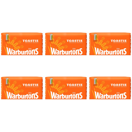 Warburtons Toastie White Bread (Bulk Buy Pack Of 6)