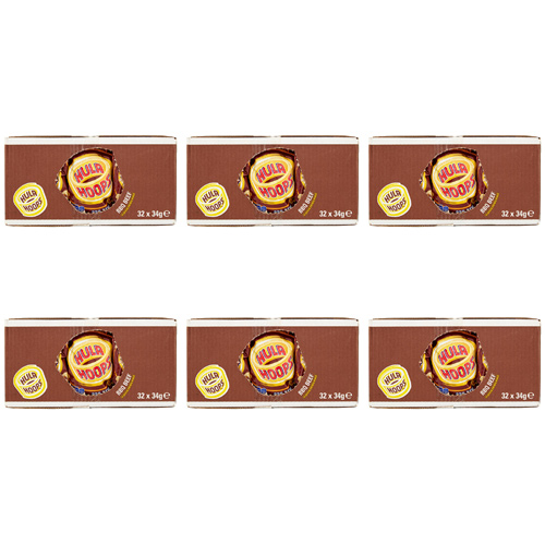Hula Hoops Barbeque Beef - 32 x 34g (Bulk Buy Pack Of 6)