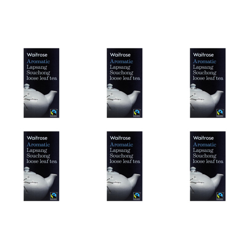 Waitrose Fairtrade Lapsang Souchong Loose Tea (Bulk Buy Pack Of 6)