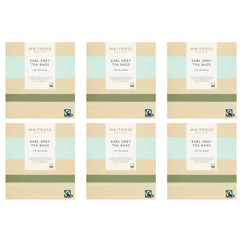 Waitrose Earl Grey Teabags 100s (Bulk Buy Pack Of 6)