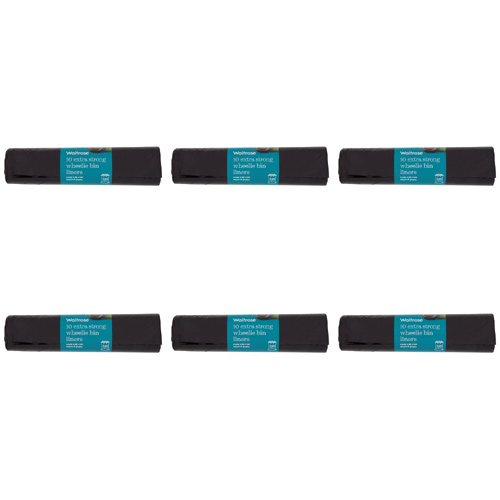 Essential Waitrose Wheelie Bin Liners 10s (Bulk Buy Pack Of 6)