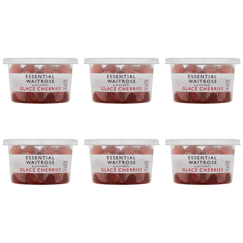 Essential Waitrose Glace Cherries (Bulk Buy Pack Of 6)