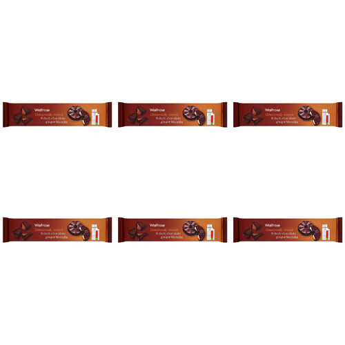 Waitrose Dark Chocolate & Ginger Biscuits 8 Pack (Bulk Buy Pack Of 6)