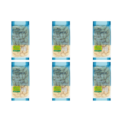 Waitrose Whole Blanched Almonds (Bulk Buy Pack Of 6)