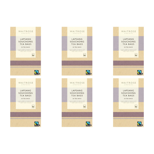 Waitrose Fairtrade Lapsang Souchong 50 Tea Bags (Bulk Buy Pack Of 6)