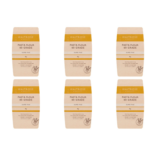 Waitrose Super Fine 00 Grade Pasta Flour (Bulk Buy Pack Of 6)