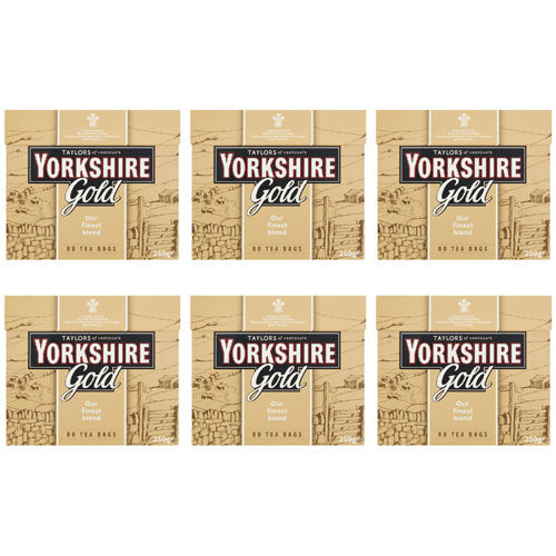 Yorkshire Gold Tea Bags 80s (Bulk Buy Pack Of 6)