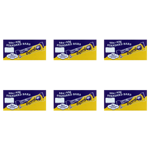 Cadbury Dairy Milk Caramel - 48 x 45g (Bulk Buy Pack Of 6)