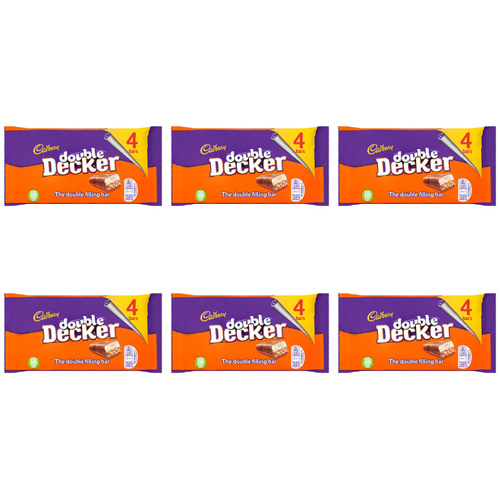 Cadbury Double Decker 4 Pack (Bulk Buy Pack Of 6)