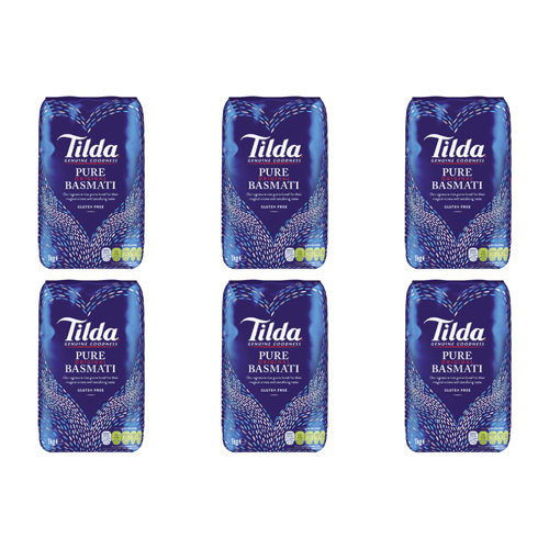 Tilda Pure Basmati Rice Large (Bulk Buy Pack Of 6)