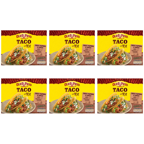 Old El Paso Crunchy Taco Kit Garlic & Paprika (Bulk Buy Pack Of 6)