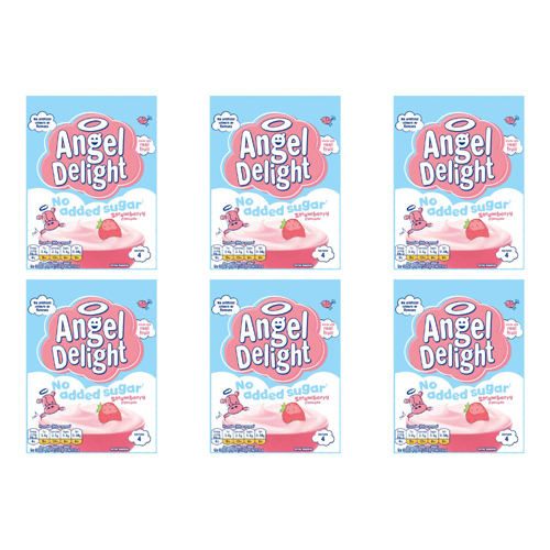 Angel Delight No Added Sugar Strawberry (Bulk Buy Pack Of 6)