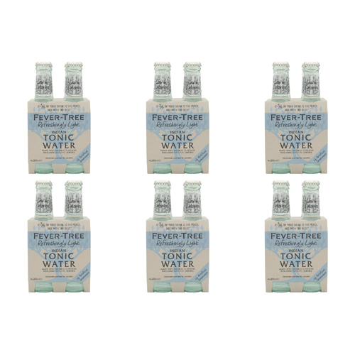 Fever-Tree Naturally Light Tonic Water 4 Pack (Bulk Buy Pack Of 6)