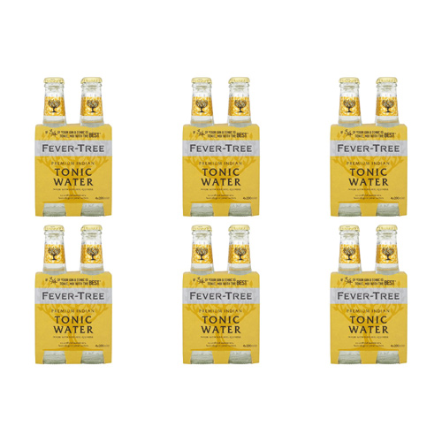 Fever-Tree Indian Tonic Water 4 Pack (Bulk Buy Pack Of 6)