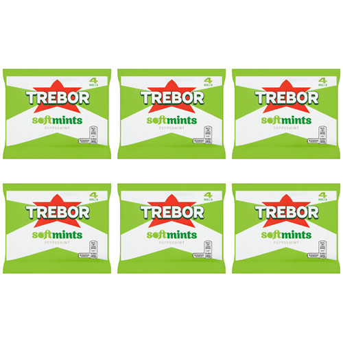 Trebor Peppermint Softmints 4 Pack (Bulk Buy Pack Of 6)