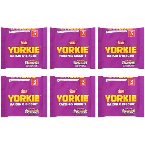 Yorkie Raisin & Biscuit 3 Pack (Bulk Buy Pack Of 6)