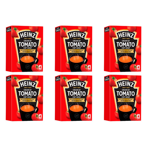 Heinz Tomato Cup Soup 4 Pack (Bulk Buy Pack Of 6)