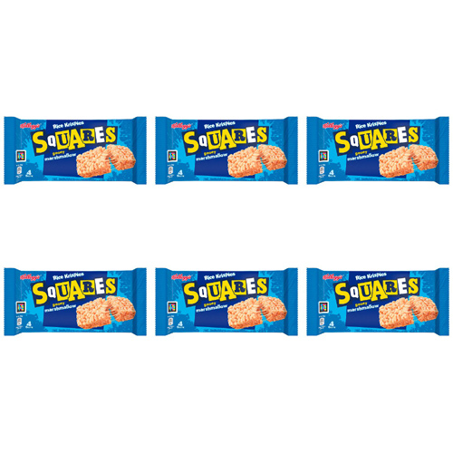 Kelloggs Rice Krispie Squares 4 Pack (Bulk Buy Pack Of 6)
