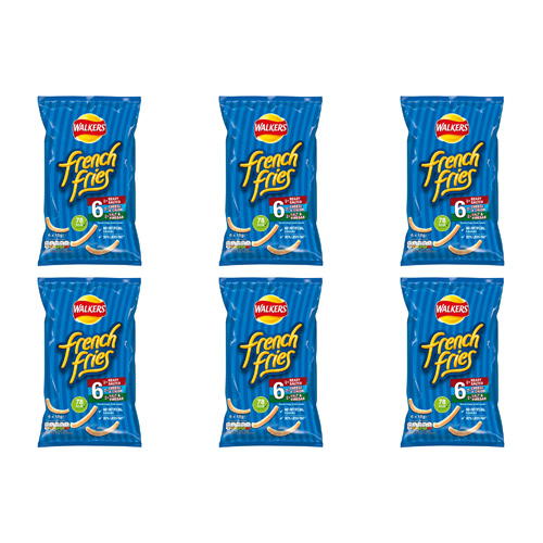 Walkers French Fries Variety 6 Pack (Bulk Buy Pack Of 6)