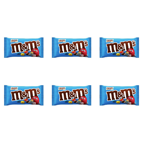 M&Ms Crispy Small Bag (Bulk Buy Pack Of 6)