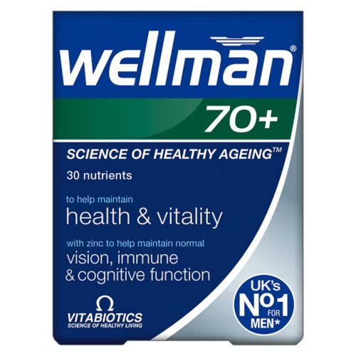 Vitabiotics Wellman 70+ - 30 Tablets (Bulk Buy Pack Of 6)