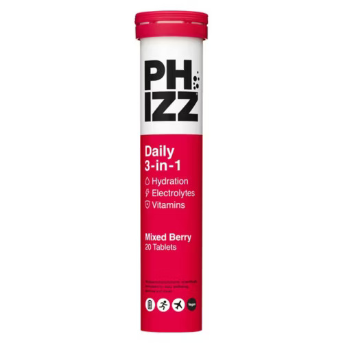 Phizz Daily Mixed Berry 3-in-1 Hydration, Electrolytes and Vitamins Effervescent