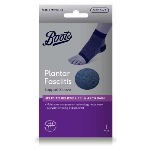 Boots Plantar Fasciitis Support Sleeve - Size 3 - 7 (1 Pair)