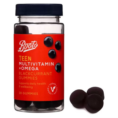 Boots Teens Multivitamins Plus Omega 3 Gummies 30s