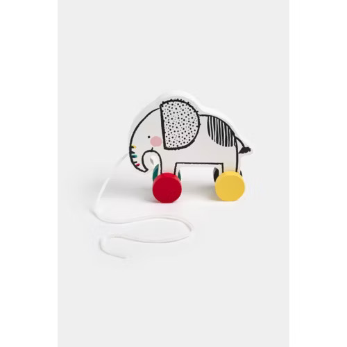 Mothercare Wooden Pull-Along Elephant (Bulk Buy Pack Of 6)