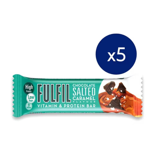 Fulfil Vitamin And Protein Bar Salted Caramel Bundle (Bulk Buy Pack Of 6)