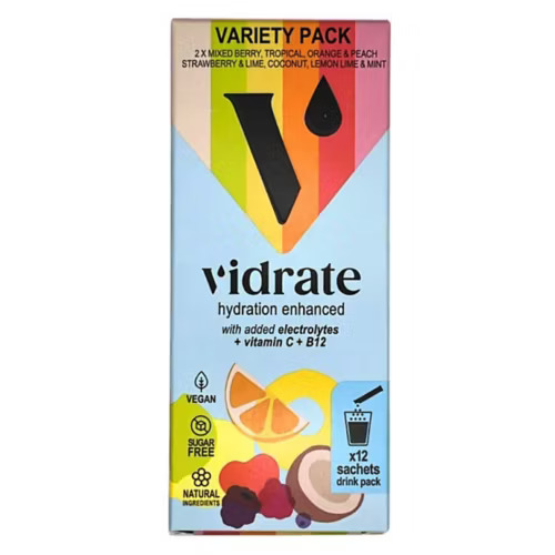 ViDrate Natural Electrolyte Hydration, Variety Pack, Mixed Flavours
