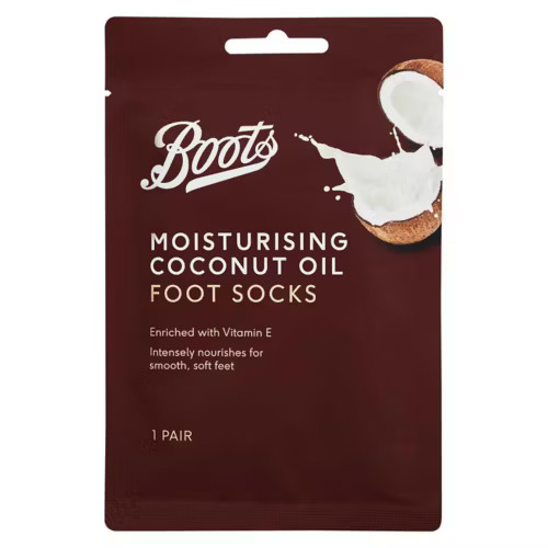 Boots Moisturising Coconut Oil Foot Socks (Bulk Buy Pack Of 6)
