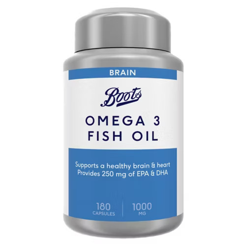 Boots Omega 3 Fish Oil 1000 mg 180 Capsules