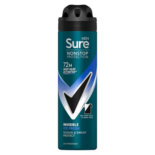 Sure Men Nonstop Protection Anti-Perspirant Aerosol Invisible Ice Fresh