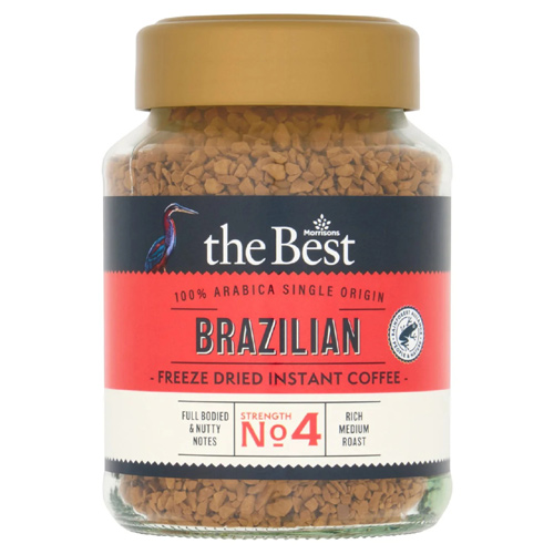 Morrisons The Best Brazilian Instant Coffee (Bulk Buy Pack Of 6)