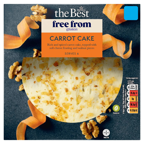 Morrisons The Best Gluten Free Carrot Cake (Bulk Buy Pack Of 6)