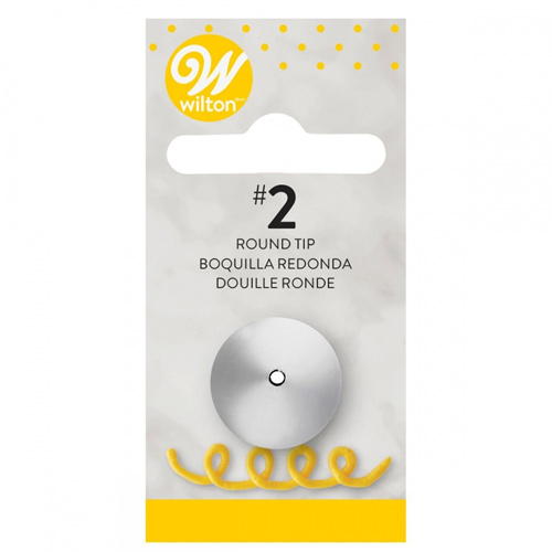 Wilton Decorating Tip #002 Round Carded (Bulk Buy Pack Of 6)
