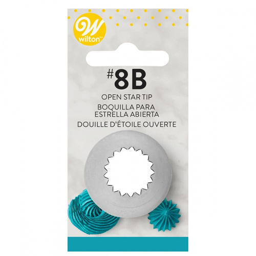 Wilton Decorating Tip Open Star #8B (Bulk Buy Pack Of 6)