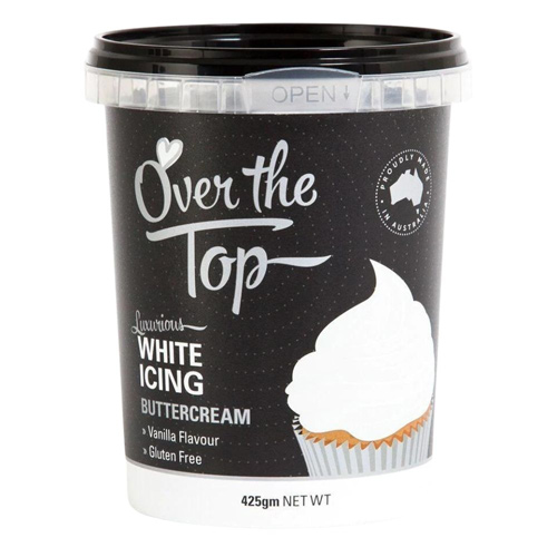Over The Top White - 425g Buttercream (Bulk Buy Pack Of 6)