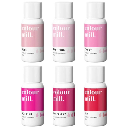 Colour Mill Pinks Gift Set Of 6 - Oil Based Colouring 20ml