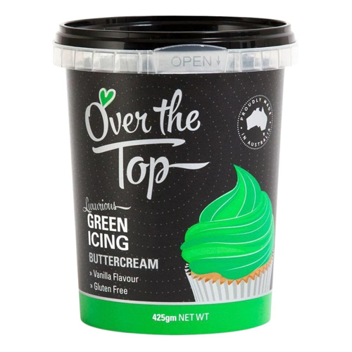 Over The Top Green - 425g Buttercream (Bulk Buy Pack Of 6)