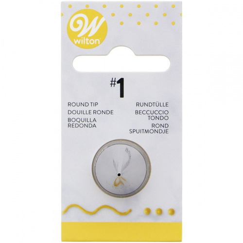 Wilton Decorating Tip #001 Round Carded (Bulk Buy Pack Of 6)