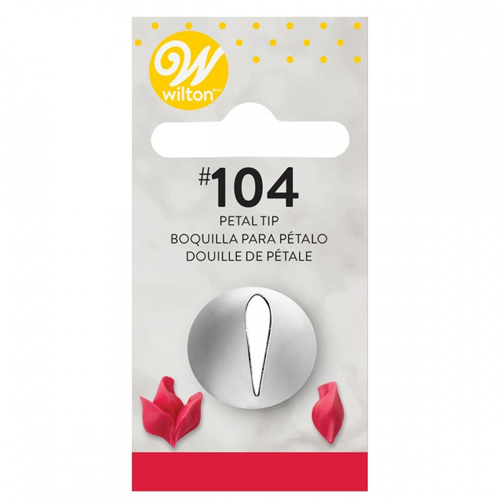 Wilton Decorating Tip #104 Petal Carded (Bulk Buy Pack Of 6)