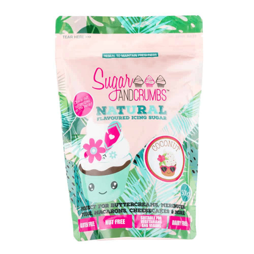 Sugar & Crumbs Coconut Icing Sugar 500g (Bulk Buy Pack Of 6)