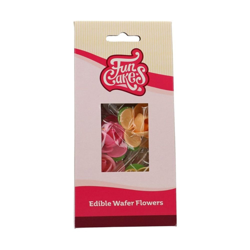 FunCakes Camelia - Edible Wafer Flowers Pack Of 5 (Bulk Buy Pack Of 6)