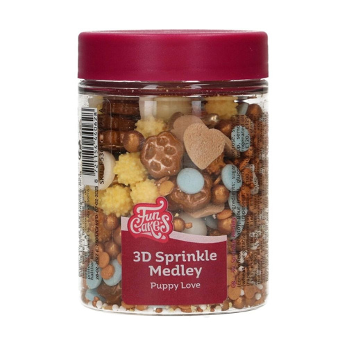 FunCakes Puppy Love - 3D Sprinkle Medley 70g (Bulk Buy Pack Of 6)