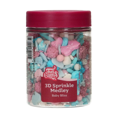 FunCakes Baby Bliss - 3D Sprinkle Medley 70g (Bulk Buy Pack Of 6)