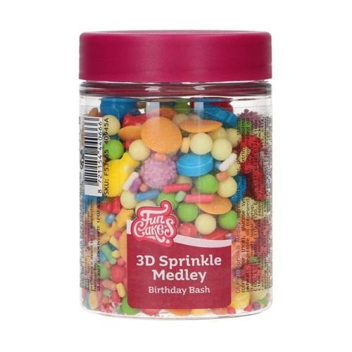 FunCakes Birthday Bash - 3D Sprinkle Medley 70g