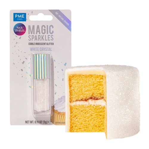 PME White Crystal - Edible Iridescent Glitter Magic Sparkles
