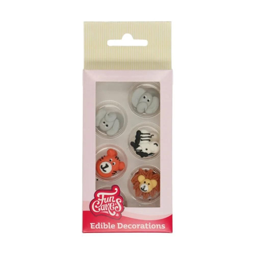 FunCakes Sugar Decorations Safari Animals Set Of 12